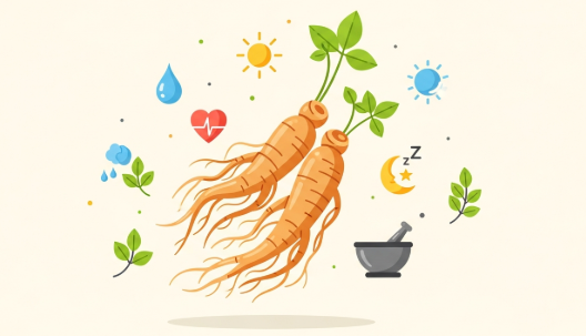 Korean ginseng roots supporting natural wellness solutions