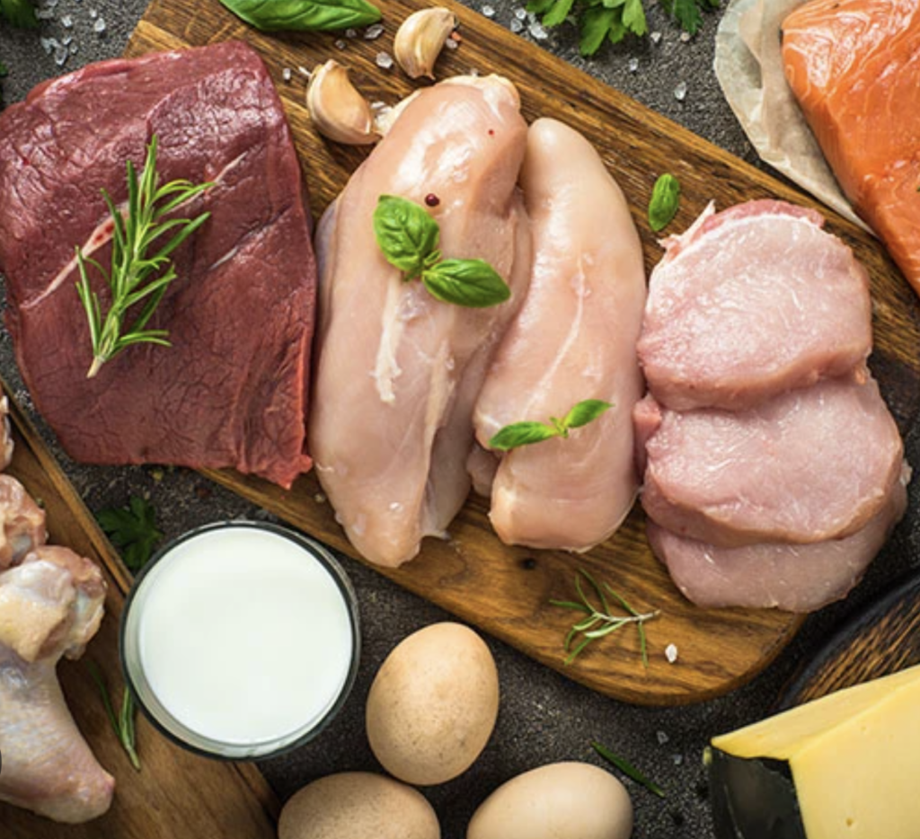 animal-protein-nutrition-vitamins-minerals Animal protein nutrition with protein, vitamin B12, iron, zinc, and selenium