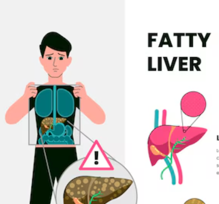 Infographic showing regular exercise and liver health